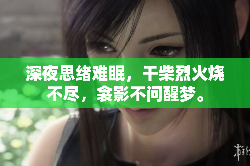 深夜思绪难眠，干柴烈火烧不尽，衾影不问醒梦。