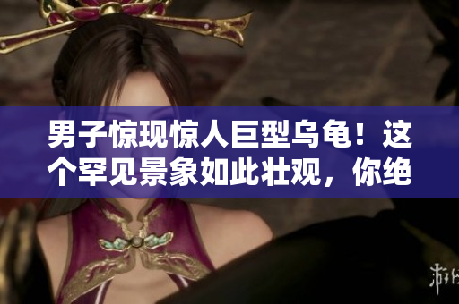 男子惊现惊人巨型乌龟！这个罕见景象如此壮观，你绝对不能错过。