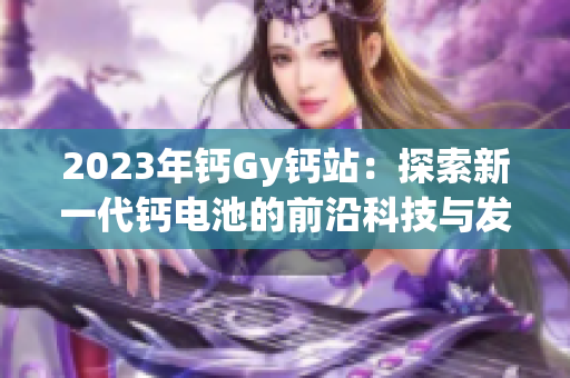 2023年钙Gy钙站：探索新一代钙电池的前沿科技与发展趋势