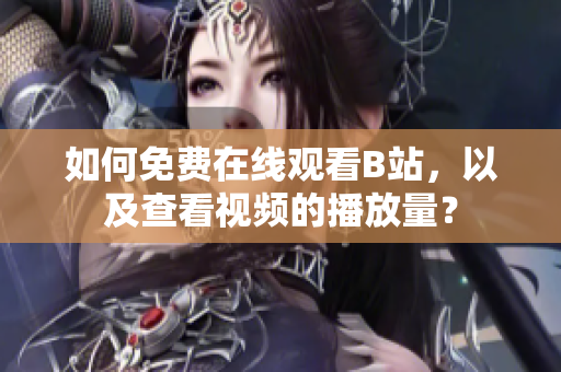 如何免费在线观看B站，以及查看视频的播放量？
