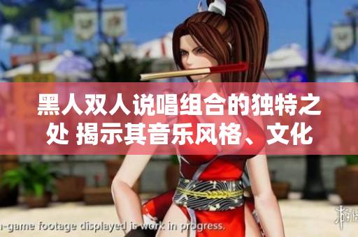黑人双人说唱组合的独特之处 揭示其音乐风格、文化影响及创作背后的故事