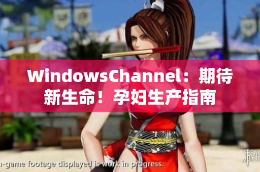 WindowsChannel：期待新生命！孕妇生产指南