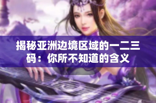 揭秘亚洲边境区域的一二三码：你所不知道的含义