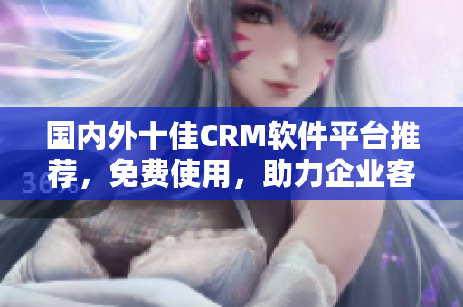 国内外十佳CRM软件平台推荐，免费使用，助力企业客户关系管理