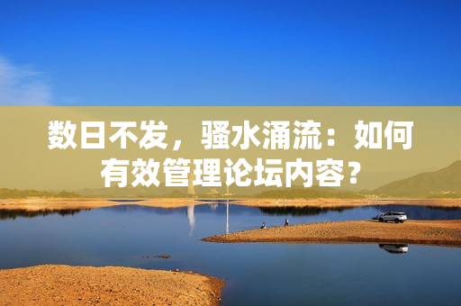 数日不发，骚水涌流：如何有效管理论坛内容？