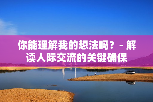 你能理解我的想法吗？- 解读人际交流的关键确保