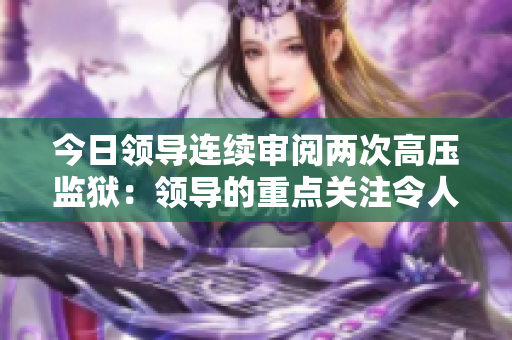 今日领导连续审阅两次高压监狱：领导的重点关注令人担忧