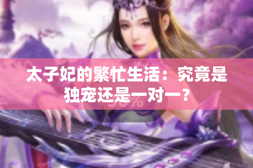 太子妃的繁忙生活：究竟是独宠还是一对一？