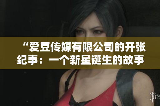 “爱豆传媒有限公司的开张纪事：一个新星诞生的故事”