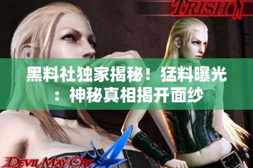 黑料社独家揭秘！猛料曝光：神秘真相揭开面纱