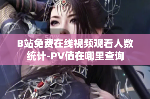 B站免费在线视频观看人数统计-PV值在哪里查询