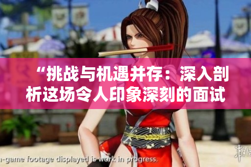 “挑战与机遇并存：深入剖析这场令人印象深刻的面试”