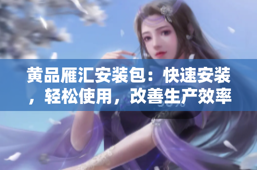 黄品雁汇安装包：快速安装，轻松使用，改善生产效率