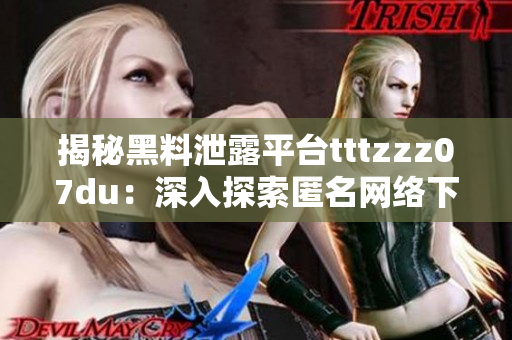 揭秘黑料泄露平台tttzzz07du：深入探索匿名网络下的秘密交流空间