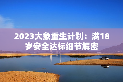 2023大象重生计划：满18岁安全达标细节解密