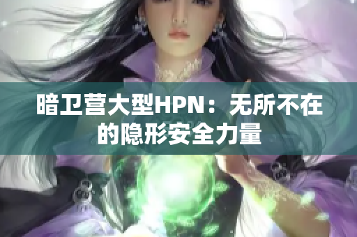 暗卫营大型HPN：无所不在的隐形安全力量