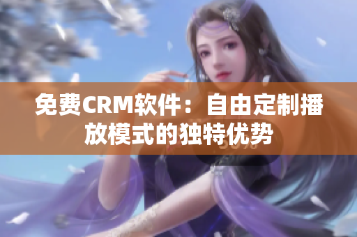 免费CRM软件：自由定制播放模式的独特优势
