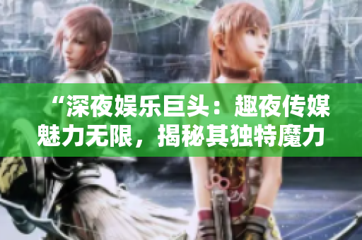 “深夜娱乐巨头：趣夜传媒魅力无限，揭秘其独特魔力与娱乐新潮流”