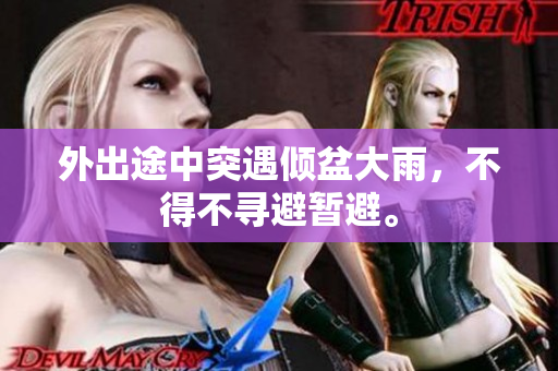 外出途中突遇倾盆大雨，不得不寻避暂避。