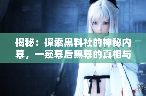 揭秘：探索黑料社的神秘内幕，一窥幕后黑幕的真相与秘辛