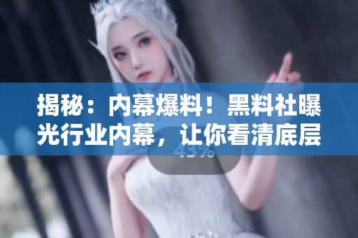 揭秘：内幕爆料！黑料社曝光行业内幕，让你看清底层真相！