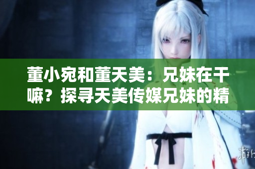 董小宛和董天美：兄妹在干嘛？探寻天美传媒兄妹的精彩生活