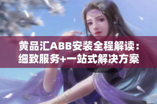 黄品汇ABB安装全程解读：细致服务+一站式解决方案