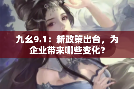 九幺9.1：新政策出台，为企业带来哪些变化？