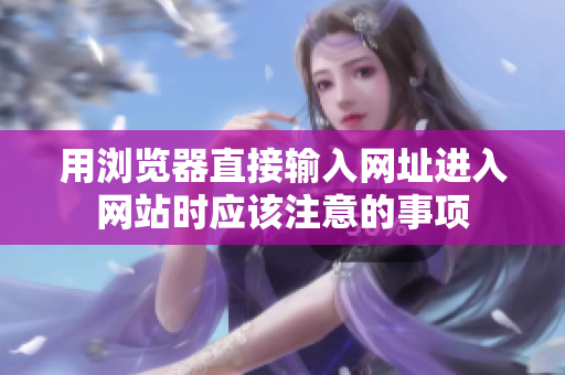 用浏览器直接输入网址进入网站时应该注意的事项