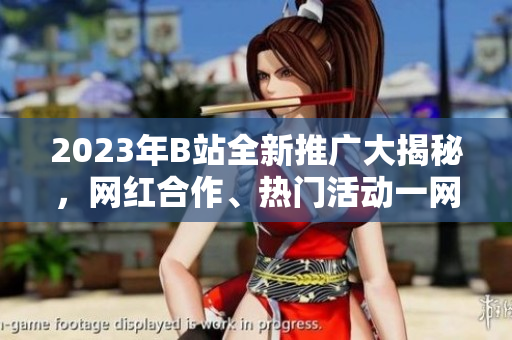 2023年B站全新推广大揭秘，网红合作、热门活动一网打尽