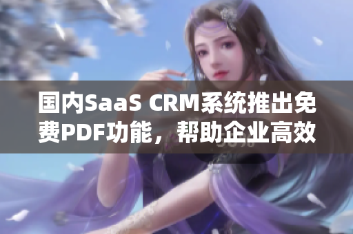 国内SaaS CRM系统推出免费PDF功能，帮助企业高效管理客户关系