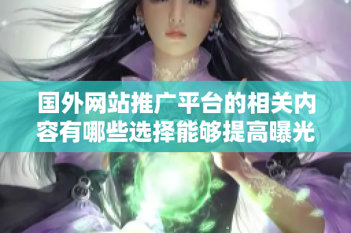 国外网站推广平台的相关内容有哪些选择能够提高曝光度？