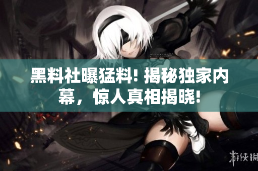 黑料社曝猛料! 揭秘独家内幕，惊人真相揭晓!