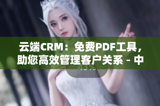 云端CRM：免费PDF工具，助您高效管理客户关系 - 中国市场走入公测