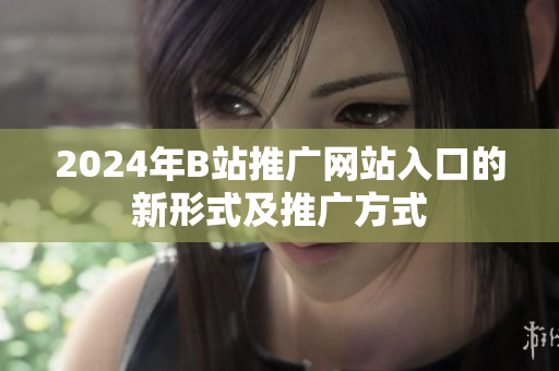 2024年B站推广网站入口的新形式及推广方式