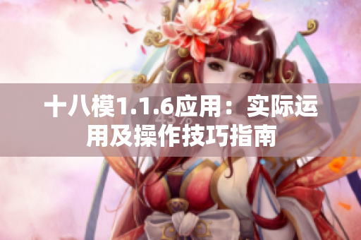 十八模1.1.6应用：实际运用及操作技巧指南