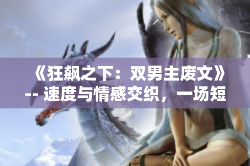 《狂飙之下：双男主废文》-- 速度与情感交织，一场短篇小说揭开双男主的离奇命运。