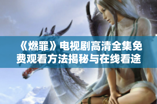 《燃罪》电视剧高清全集免费观看方法揭秘与在线看途径分析